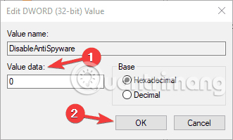 Đặt Value data thành 0