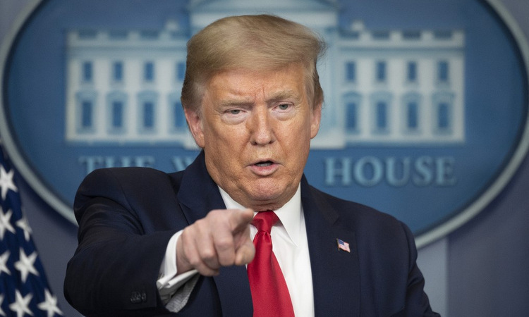 Trump họp báo tại Nhà Trắng hôm 17/4 Trump họp báo tại Nhà Trắng hôm 17/4