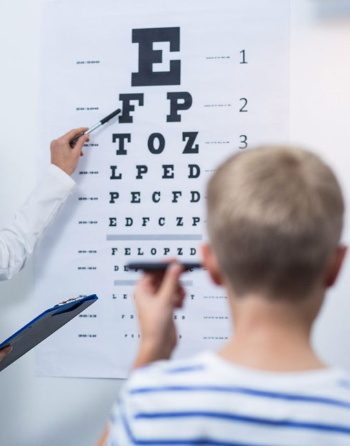 Bảng chữ cái đo mắt được gọi là bảng Snellen
