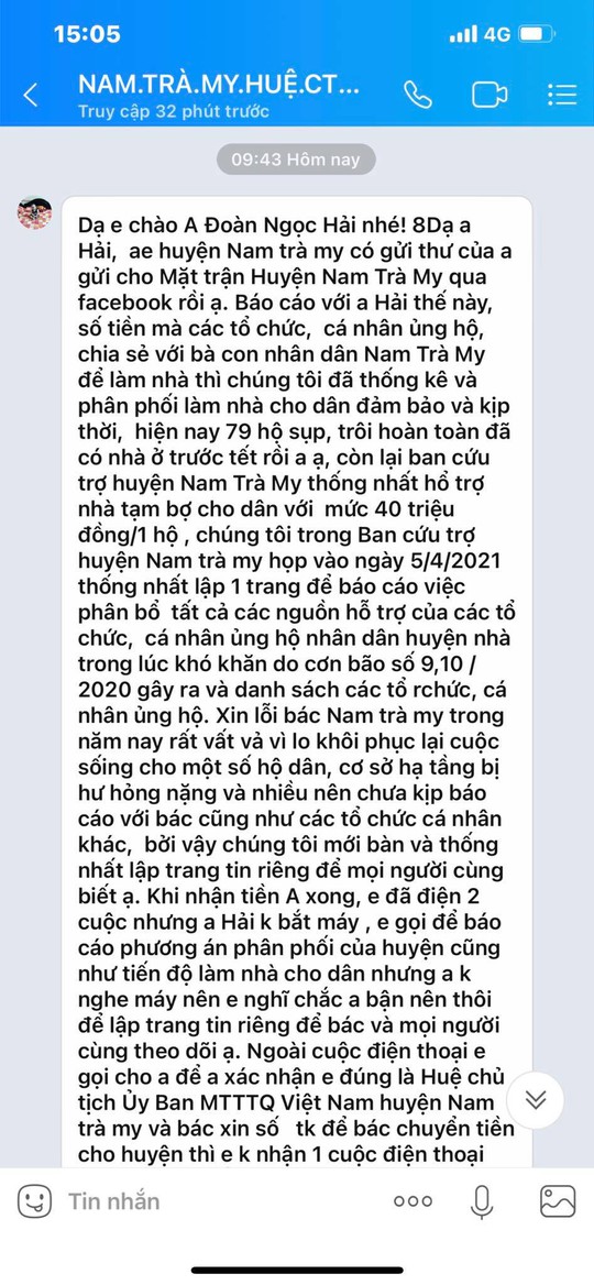 Đòi lại 106 triệu đồng hỗ trợ người nghèo: Ông Đoàn Ngọc Hải nói gì? - Ảnh 1.