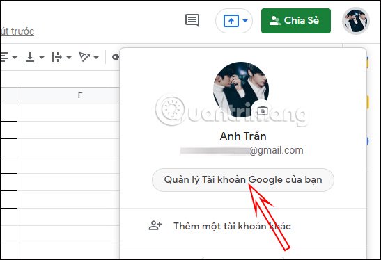 Quản lý tài khoản Google 