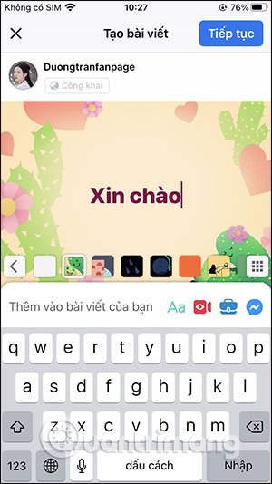 Đăng bài trên Fanpage