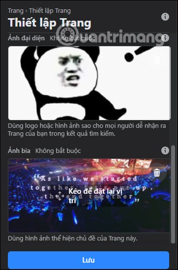 Cài ảnh bìa Fanpage