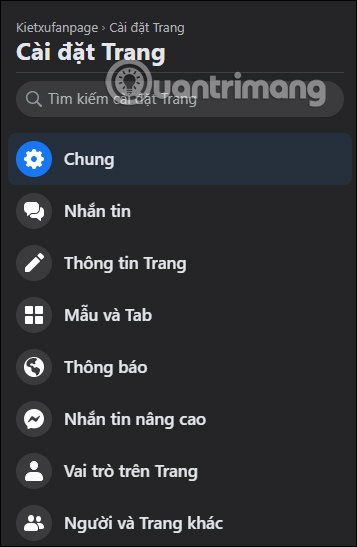 Các thiết lập khác 