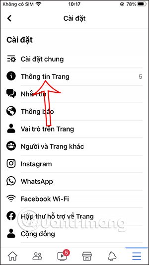 Thông tin Fanpage