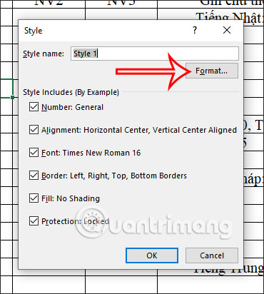 Format trong Excel 