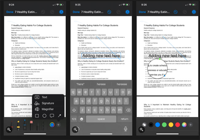 Cách chỉnh sửa file PDF bằng ứng dụng Files trên iPhone