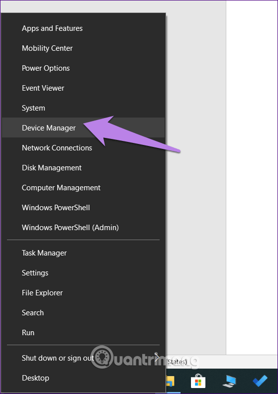 Chọn Device Manager