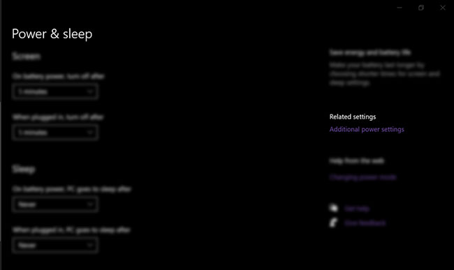 Nhấp vào Additional power settings 