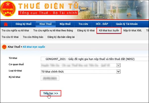 Kê khai thuế trực tuyến