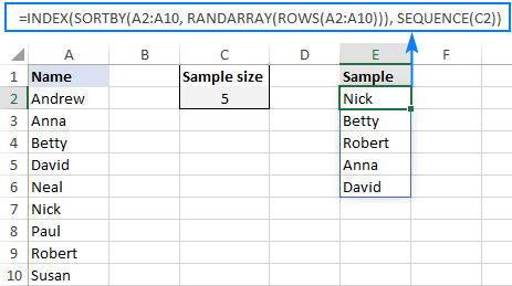 Cách lấy dữ liệu ngẫu nhiên không trùng lặp trong Excel