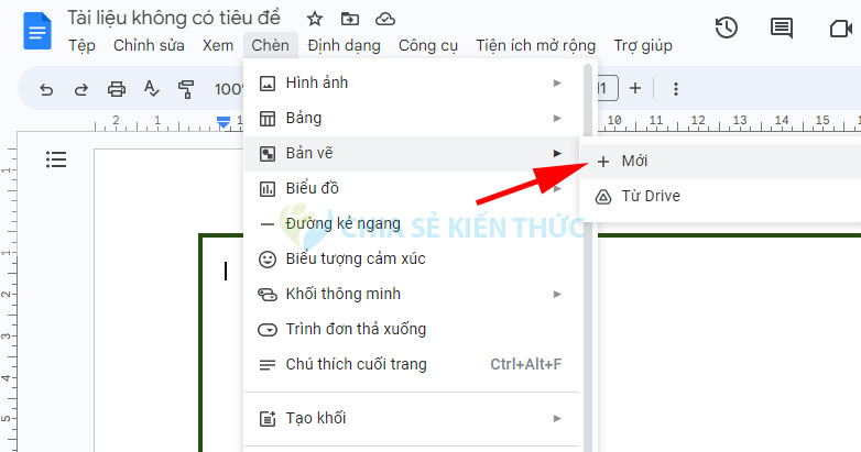 Tạo bản vẽ trong Google Docs