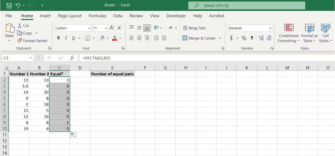 Hướng dẫn kiểm tra và đếm các giá trị bằng nhau trong Excel