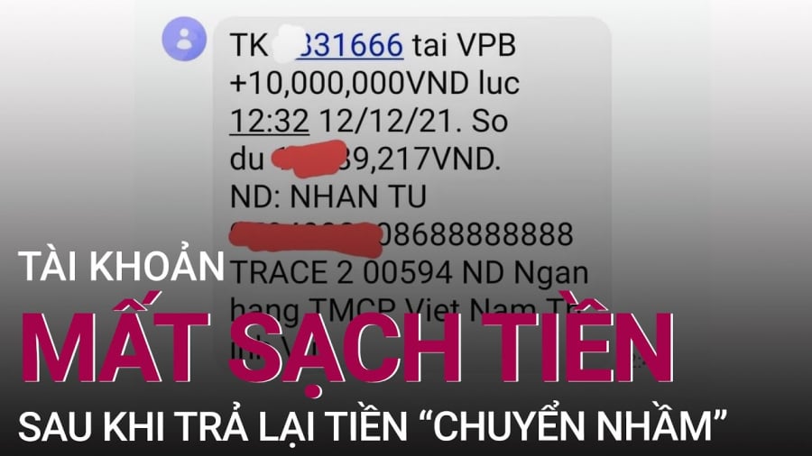 Chiêu trò chuyển nhầm tiền vào tài khoản