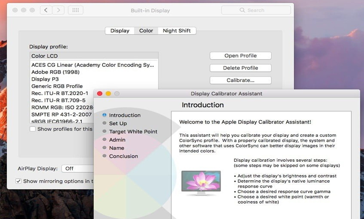 Hiệu chỉnh màn hình với công cụ tích hợp sẵn trong macOS