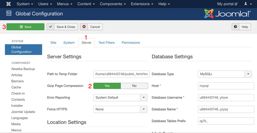 Tối ưu hóa website Joomla - Bật Gzip Compression