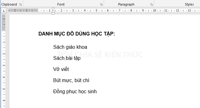 Chèn dấu tích trong Word bằng phím tắt - Bước 1