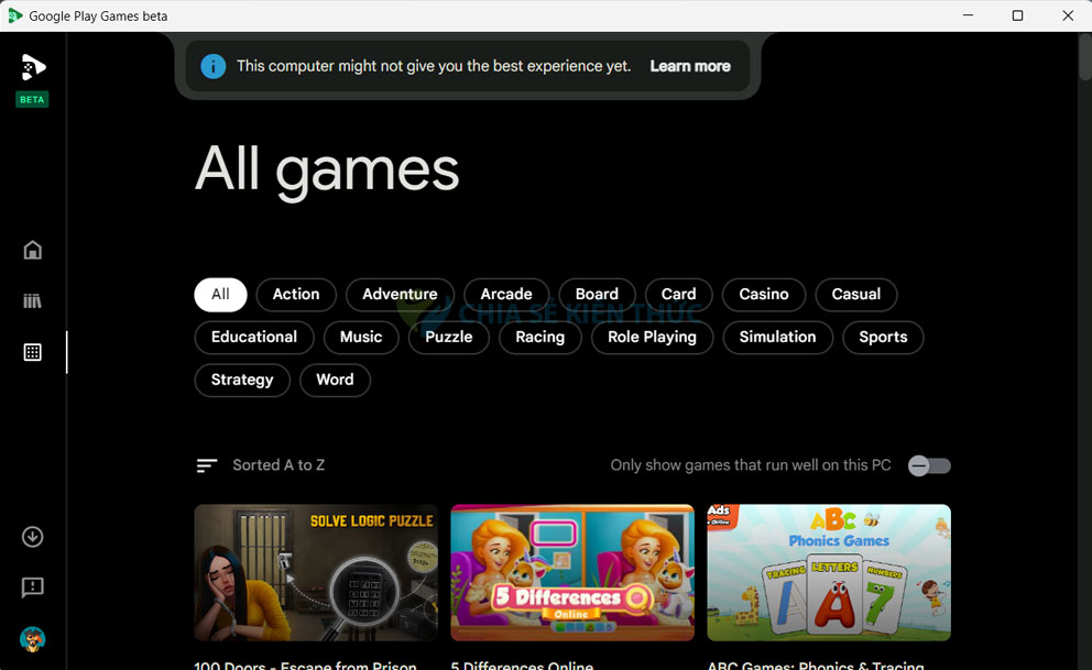 Tải Google Play Games và cài đặt: Giao diện chính của Google Play Games
