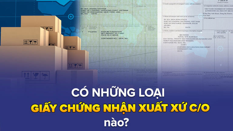 Có những loại giấy chứng nhận xuất xứ C/O nào?