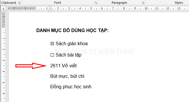 Chèn dấu tích trong Word bằng phím tắt - Bước 4.3