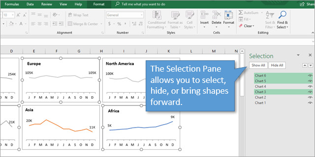 Hướng dẫn 5 cách chọn nhiều hình Shapes cùng lúc trong Excel - Cách 3 - B2