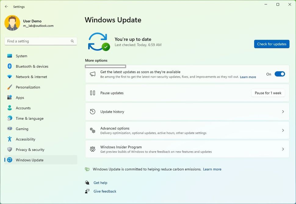 Cách cập nhật thông qua Windows Update