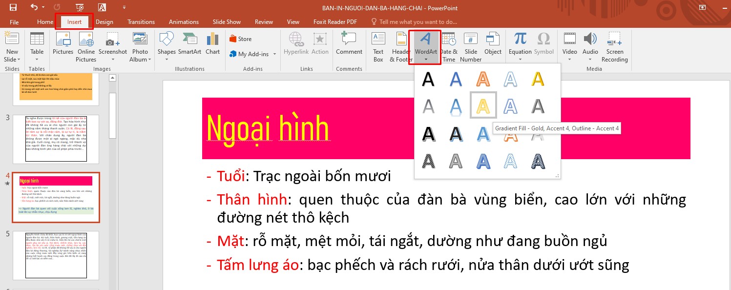Hướng dẫn sử dụng PowerPoint từ A - Z: Kiểu chữ cách điệu