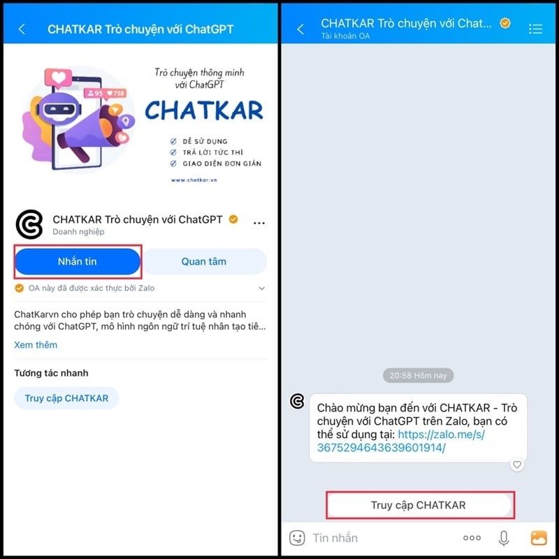 Bạn đã biết cách sử dụng Chat GPT trên Zalo - 2
