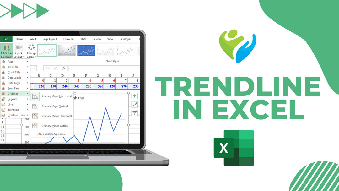 Hướng dẫn chi tiết cách vẽ biểu đồ xu hướng trong Excel