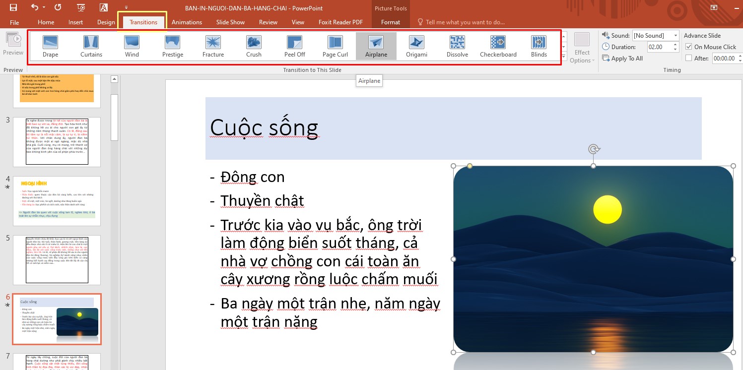 Hướng dẫn sử dụng PowerPoint từ A - Z: Thêm hiệu ứng chuyển trang