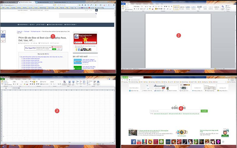 Cách chia đôi màn hình laptop dùng thanh Taskbar