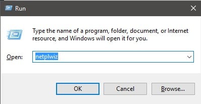 Nhấn Ctrl-R, gõ "netplwiz" và nhấn OK