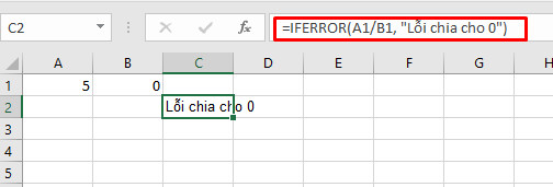 Hàm IFERROR trong Excel
