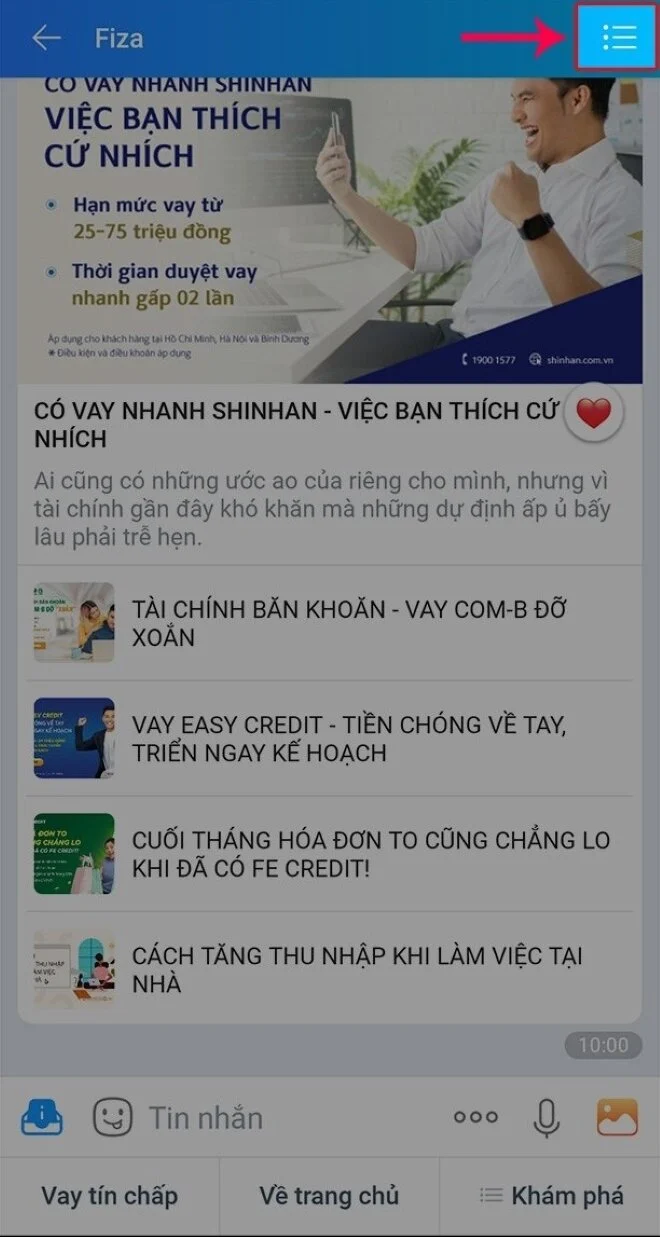 Chặn quảng cáo Zalo trên Official Account - Bước 5