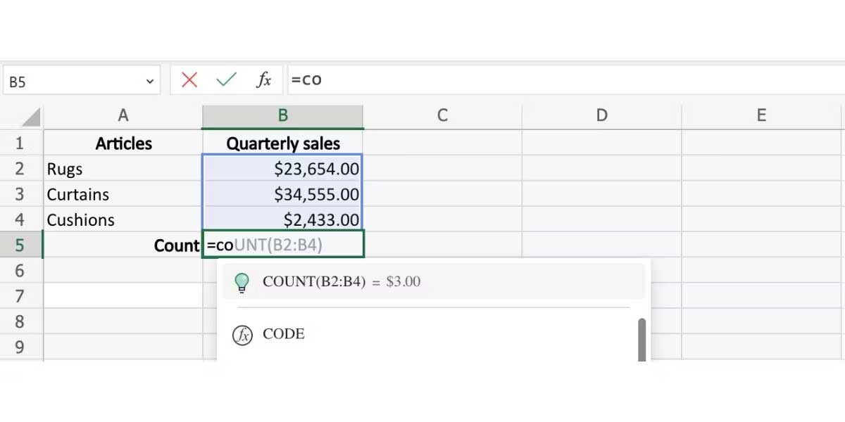 Cách dùng gợi ý công thức trong Excel - 2