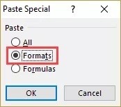 Tùy chọn Formats