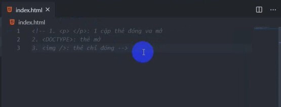 Cách comment trong file HTML