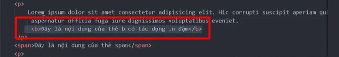 Các thẻ định dạng chữ trong HTML: Thẻ chữ in đậm - 1